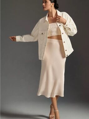 Anthropologie The Weston Denim Boyfriend Jacket by Pilcro 100% Cotton